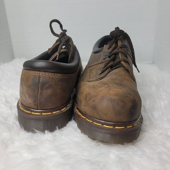 Dr. Martens Men\'s Boots Size 12 Brown Suede Steel Toe 7733 Work Shoes main image 4